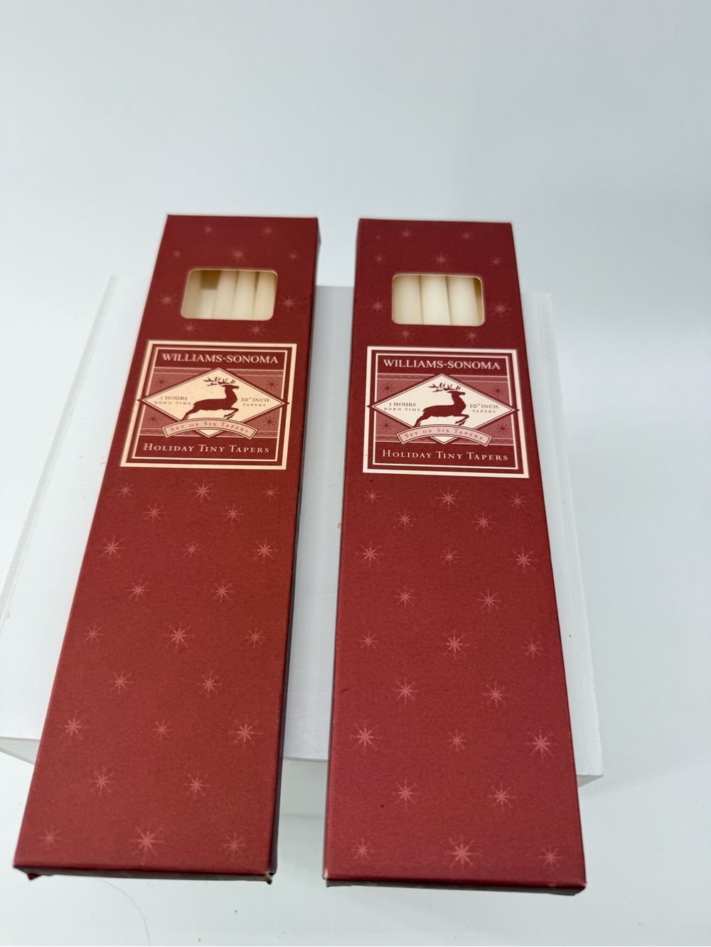 Williams Sonoma Ivory Holiday Tiny Tapers (Set of 2 Boxes)